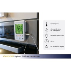 TFA White Cooking Thermometer - Precision, Quality & Style for Perfect Cooking Every Time!